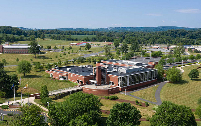 DeSales University campus from above