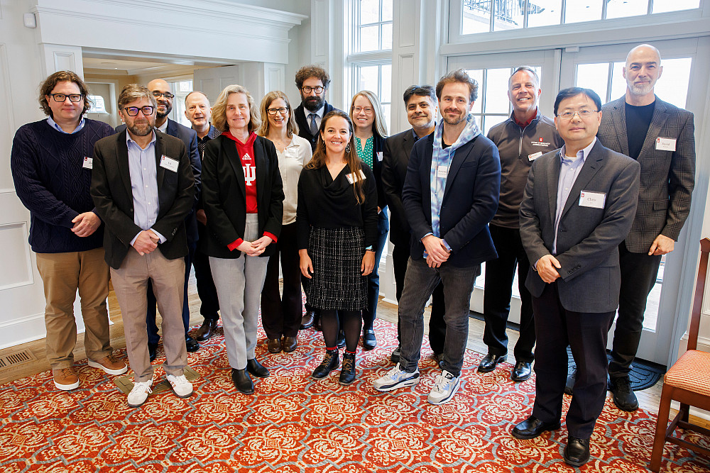 IU President Pamela Whitten with Presidential Arts and Humanities fellows