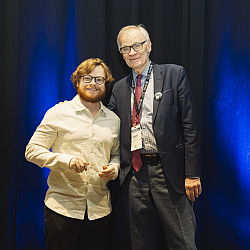 Johnny D. Fulfer, left, with former Organization of American Historians President David Blight. Photo by Howell Productions.