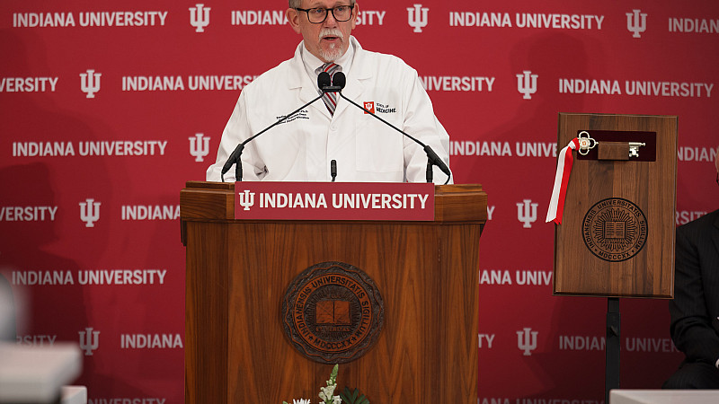The dedication ceremony for the Medical Education & Research Building at the IU School of Medicine took place on April 22, 2025. Phot...