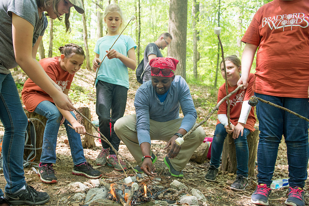 Environmental education is among the things taught to children during summer camp at Bradford Woods. Photo courtesy of Bradford Woods