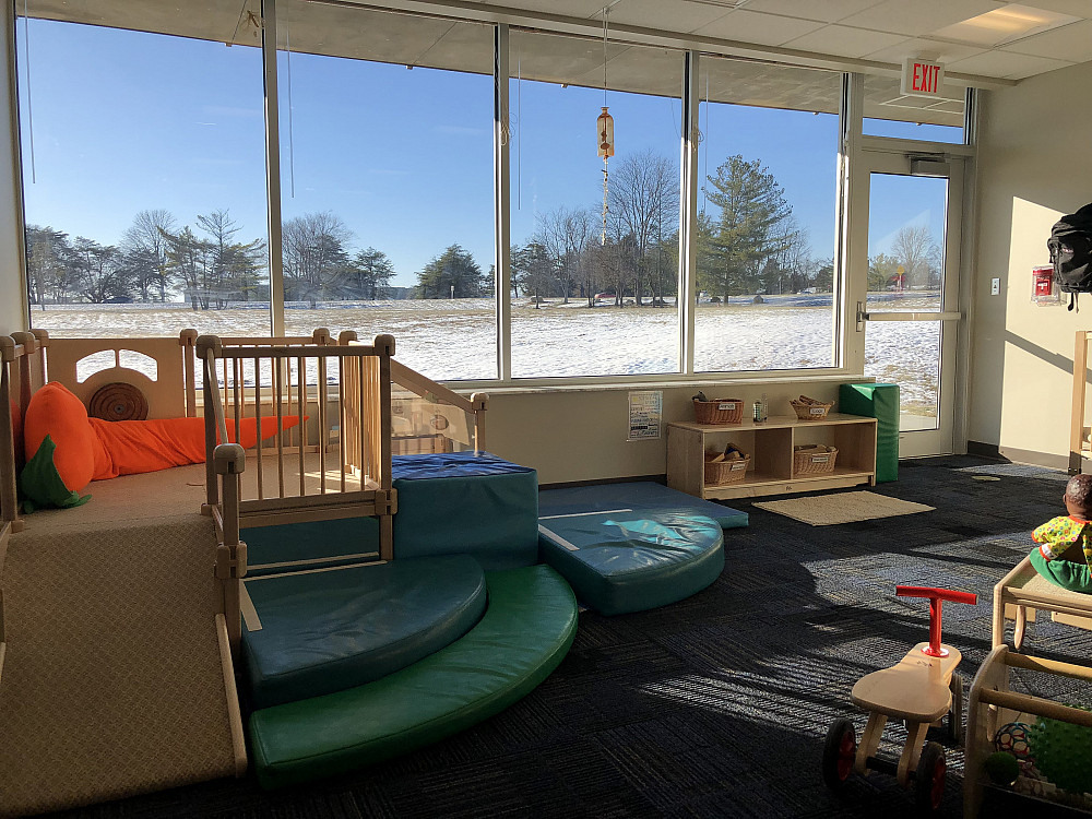 A view of a current toddler Classroom at Campus Children's Center. By September 2027, it will have two toddler classrooms along with two ...