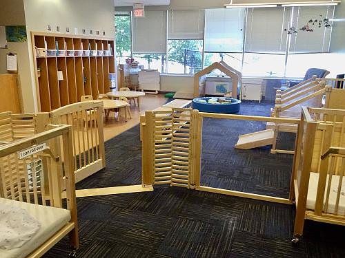 An infant classroom at Campus Children's Center. A second infant classroom will be added in fall 2025. Photo by Campus Children's Center