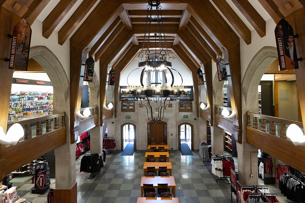 Indiana Memorial Union renovation projects this summer include aesthetic changes and additional seating for students. Photo by Andrew Rus...