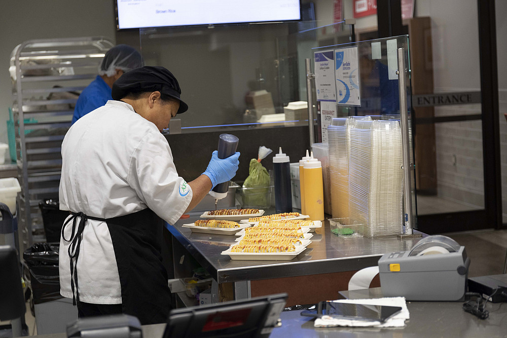 Sushi is among the menu items offered at Wild Blue, one of the new menu concepts at Bookmarket Eatery in Wells Library. Photo by xxxxx, I...