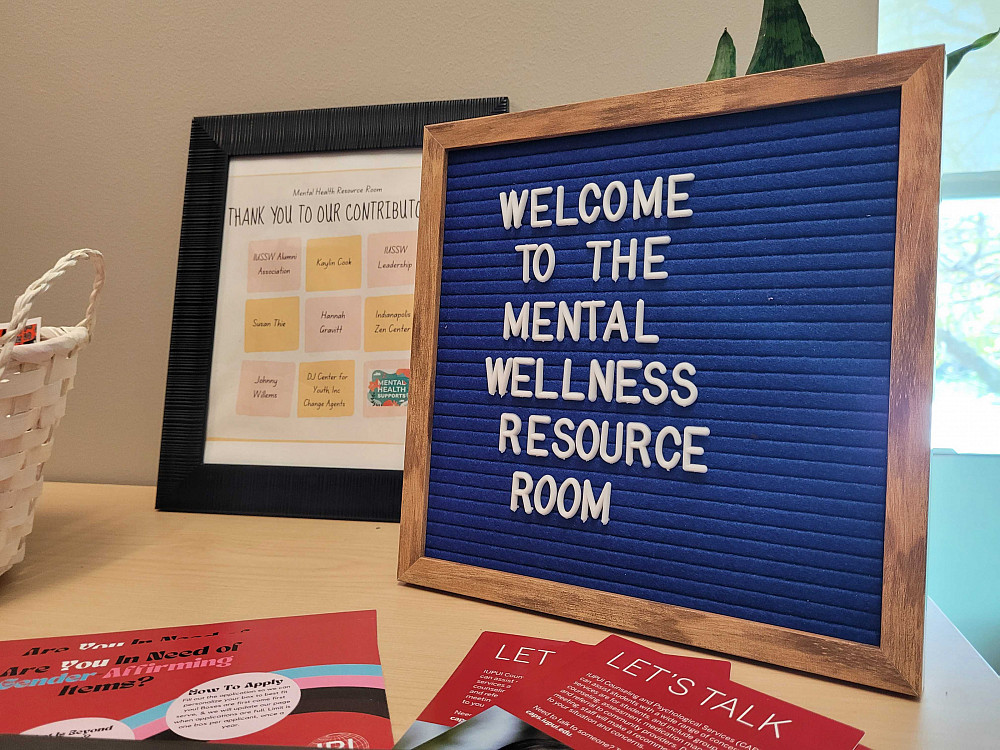 Mental Wellness Resource Room sign 