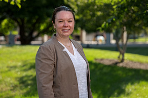 Jessica Davis poses for a photograph at Magnolia Courtyard at IUPUI. The photo was taken Tuesday, August 23, 2022.