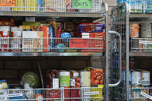 Nonperishable food donations. Photo by Getty Images