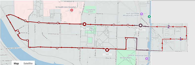 Map of JagLine Orange Line route