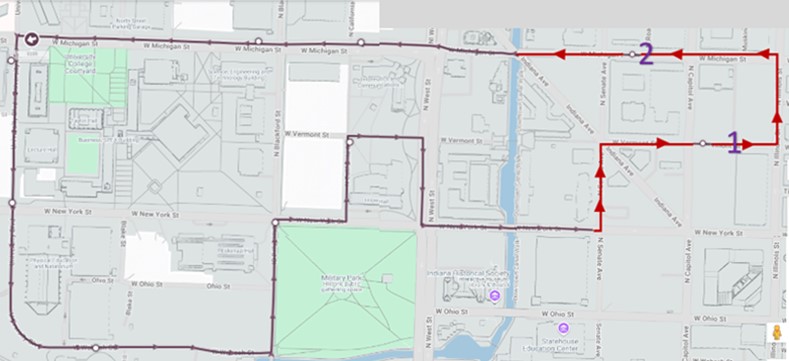 Map of new JagLine Purple Line route