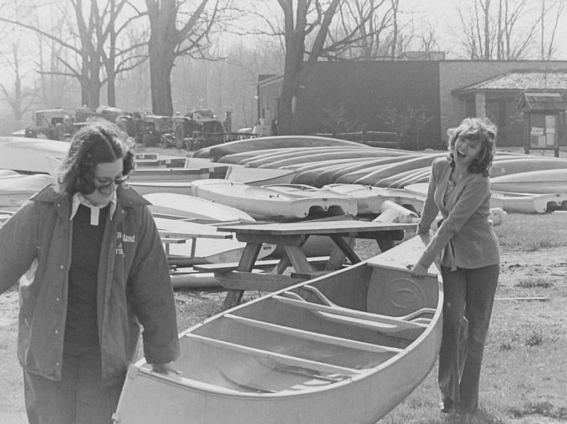 CCC carrying canoe
