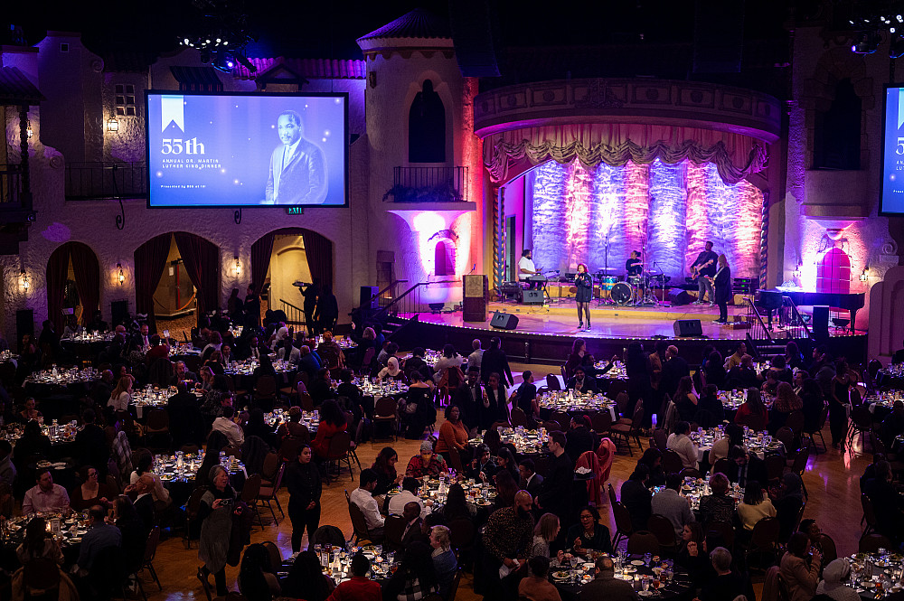 A band performs during the 2024 Martin Luther King Jr. dinner