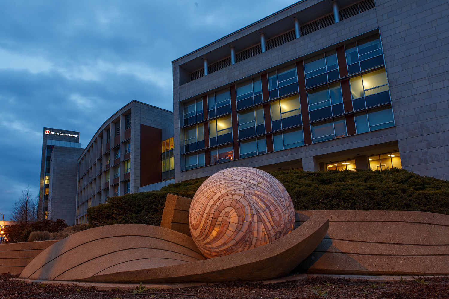 IU Simon Cancer Center at dawn