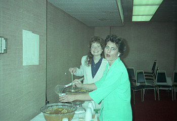 Employees at a punch bowl, circa 1980s